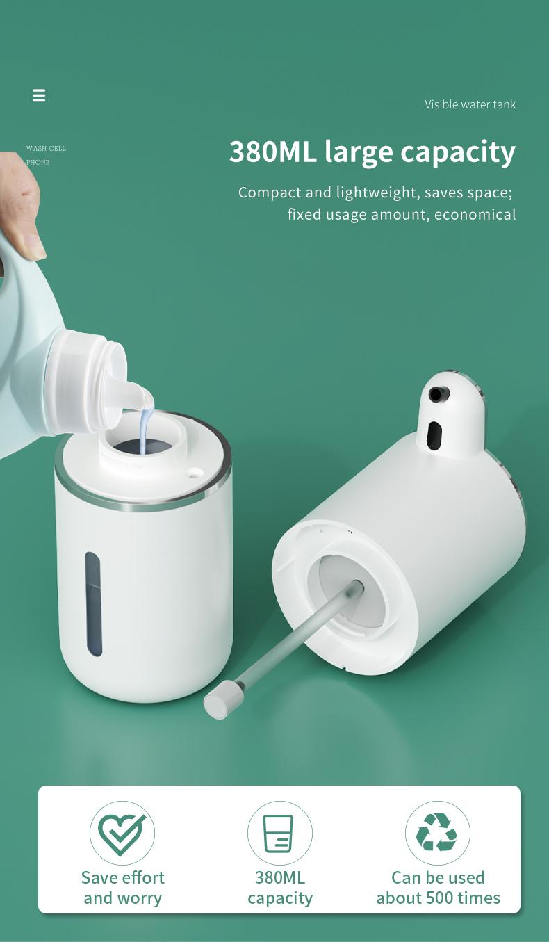 Automatic Soap Dispenser, Refillable Cosmetic Pump Dispenser, Non-Contact Automatic Sensor Foam Soap Dispenser, USB Rechargeable, Touchless Automatic Liquid Foam Dispenser for Bathroom and Kitchen, Hot Easter Sale!