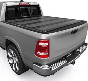 5.7 ft/6.4ft Bed Low-Profile Hard Quad-Fold Truck Bed Tonneau Cover Compatible with Ram 1500 New Body Style 2019-2026 Without Rambox