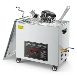 VEVOR 50L Ultrasonic Cleaner, Summervibes,Summervibes, Professional Ultrasonic Cleaner Machine with Cleaning Basket & Digital Display, 840W Stainless Steel Large Cleaning Machine with Wheels for Industrial Parts, Carburetors