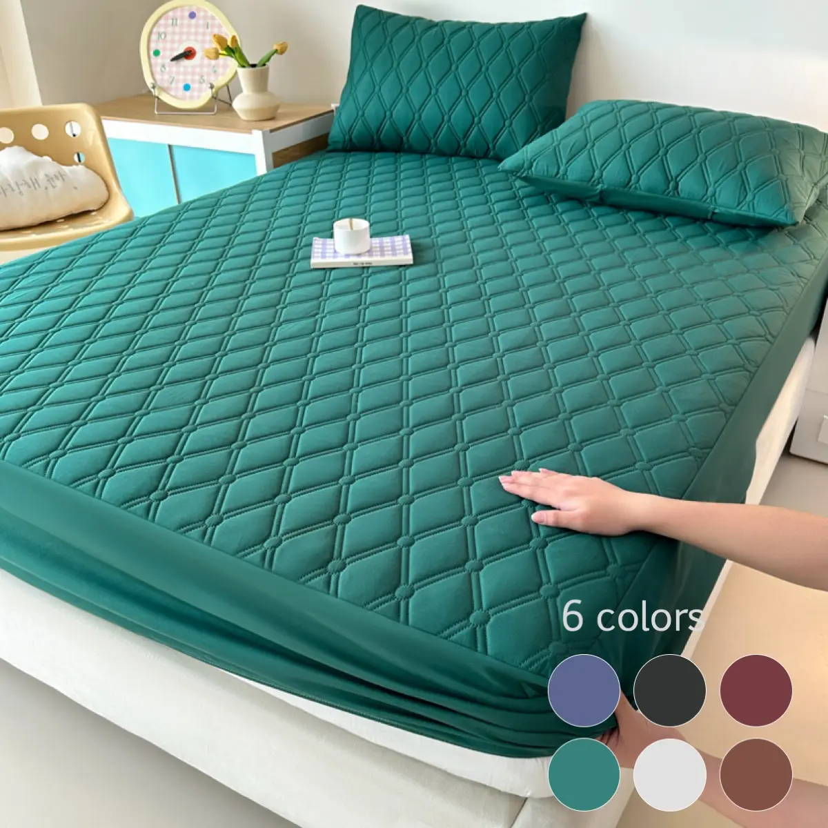 2pcs/3pcs Waterproof Mattress Protector & Hypoallergenic – Deep Pocket 12" (30cm), Soft Breathable Bedding Mattress Cover for Home, Apartment, Dorm – Ideal for Kids, Pets & Elderly (Includes Pillowcases)