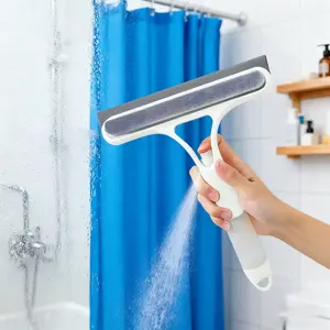 Shower Squeegee for Glass Doors 2025 New Multi-Purpose Squeegee with Spray Function 3 in 1 Microfiber Window Scrubber for Household & Car Cleaning Tool ,Cleaner
