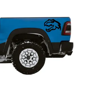 Fits 2021-2023 Ram TRX 1500 Hellcat Bedside Graphics Trex Head Matte Black 3M