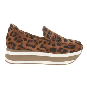 Corkys Womens Sheesh Platform Slip On Loafers Casual - Brown