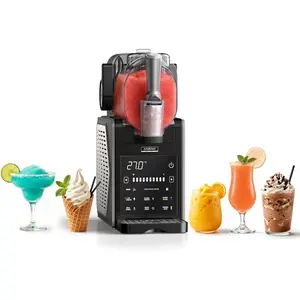 Slushie Machine, 85oz Ice Cream Machine & Slushy Machine for home, with LED Display, 6 Preset Programs for Margaritas, Frappés, Milkshakes, and Soft Serve, Automatic Cleaning, No Ice Needed