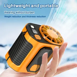 Personal Waist Portable Rechargeable Fan, 5000mAh Battery Power bank, 10 Speeds 5300RPM Airflow, LED Light, Wearable Belt Fan for Outdoor, Jobsite, Farms, Traveling, Fishing #SummerVibes
