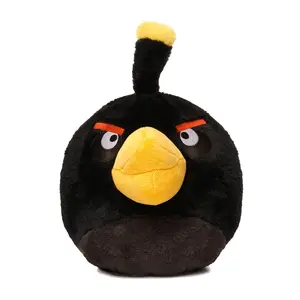 Official Licensed Angry Birds 8" Basic Plush Black Bird Angry Birds Plush