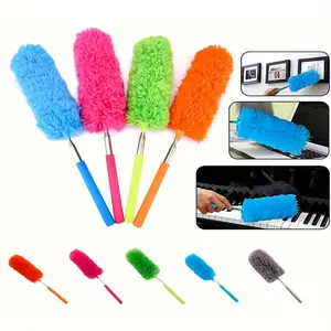 1pc, Retractable Fiber Dusting Brush with Bendable Bristles - Reusable, Washable, Electrostatic Adsorption, Ideal for Ceiling Fans, Furniture, Car Cleaning - Perfect for Living Room, Bedroom, Kitchen, Bathroom