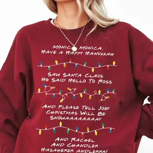 (Front Side Only) Could I be any more festive Phoebe's song shirt,Friends Inspired Holiday Crewneck Sweatshirt Hoodie,Friends Show Gift f For Friends Fan,Chandler Bing Shirt, The One Where Its,Christmas Friends Sweatshirt