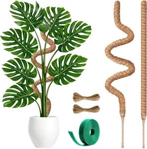 2 Pack 48 Inch Moss Pole for Plants Monstera, Tall Moss Poles for Climbing Plants Monstera, Handmade Coco Coir Plant Pole, Plant Support for Plant Grow