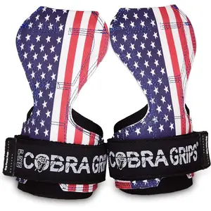 Cobra Grips PRO USA FLAG  Weight Lifting Straps Hooks Alternative, Power Lifting