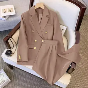 Women's 2025 Spring Collection New Fashionable Suit Jacket, Fat Sister Looks Thin and Conceals Meat, Two Piece Set Pants
