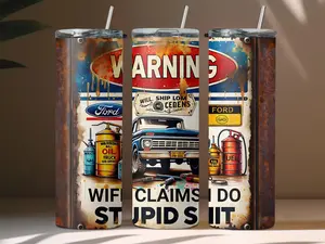 Seamless Tumbler Funny Sarcastic 20oz Retro Style Tumbler Gift For Father's Day