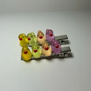 Glow in the Dark Duck Hair Clips - Unique Duck Feather Design for Special Occasions & Everyday Wear - Quirky & Fun Hair Accessories