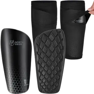 Northdeer Soccer Shin Guards with Built-in Sleeves for Teenager , Adults, Sleeves with Optimized Insert Pocket, Protective Soccer for Boys Girls Men, Football protection Kits tiktokshopspringglowup