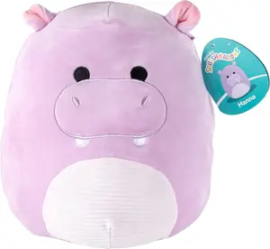 Squishmallows Original 10-Inch Hanna The Valentine's Day Hippo - Official Jazwares Valentines Day Plush - Collectible Soft & Squishy Hippo Stuffed Animal Toy - Gift for Kids, Girls & Boys