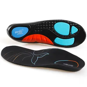 Poron Shock Absorption Shoe Insoles Flat Feet Arch Support Sport Insole Heel Pain Relief Shoes Pad, Poron Blend, U-Shape Heel