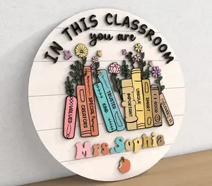 Personalized Teacher Door Sign  Appreciation Gifts, Classroom Door Hanger,Classroom Welcome Sign,Classroom Decor, Glowforge