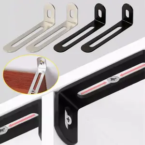 Adjustable Angle Bracket, Metal Slotted L-Shaped Support, 90 Degree Right Angle Fastener, L-Type Shelf Corner Brace, Fixed Furniture