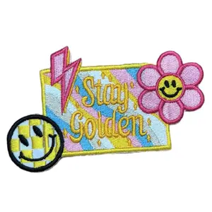 Stay Golden Hat-Pocket Patch | Cute patch | iron on patch | Trendy Patches | Retro Patches | Girly Patches | Martini Patch |