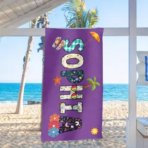 1pc Name Customized Beach Towel - Personalized Beach Blanket, Super Absorbent & Quick-drying Swimming Towel - For Beach, Swimming, Camping & Travel - Ideal Gift for Beach Lovers