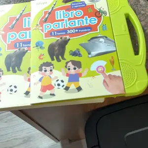 【Back to School】Bilingual English-Spanish Sound Book for Toddlers 1-6 Years, Educational Language Toy with 300+ Words, 11 Themes, Music, Animals, Interactive Piano, Alphabet, Sound Effects - Ideal for Road Trips, Birthdays