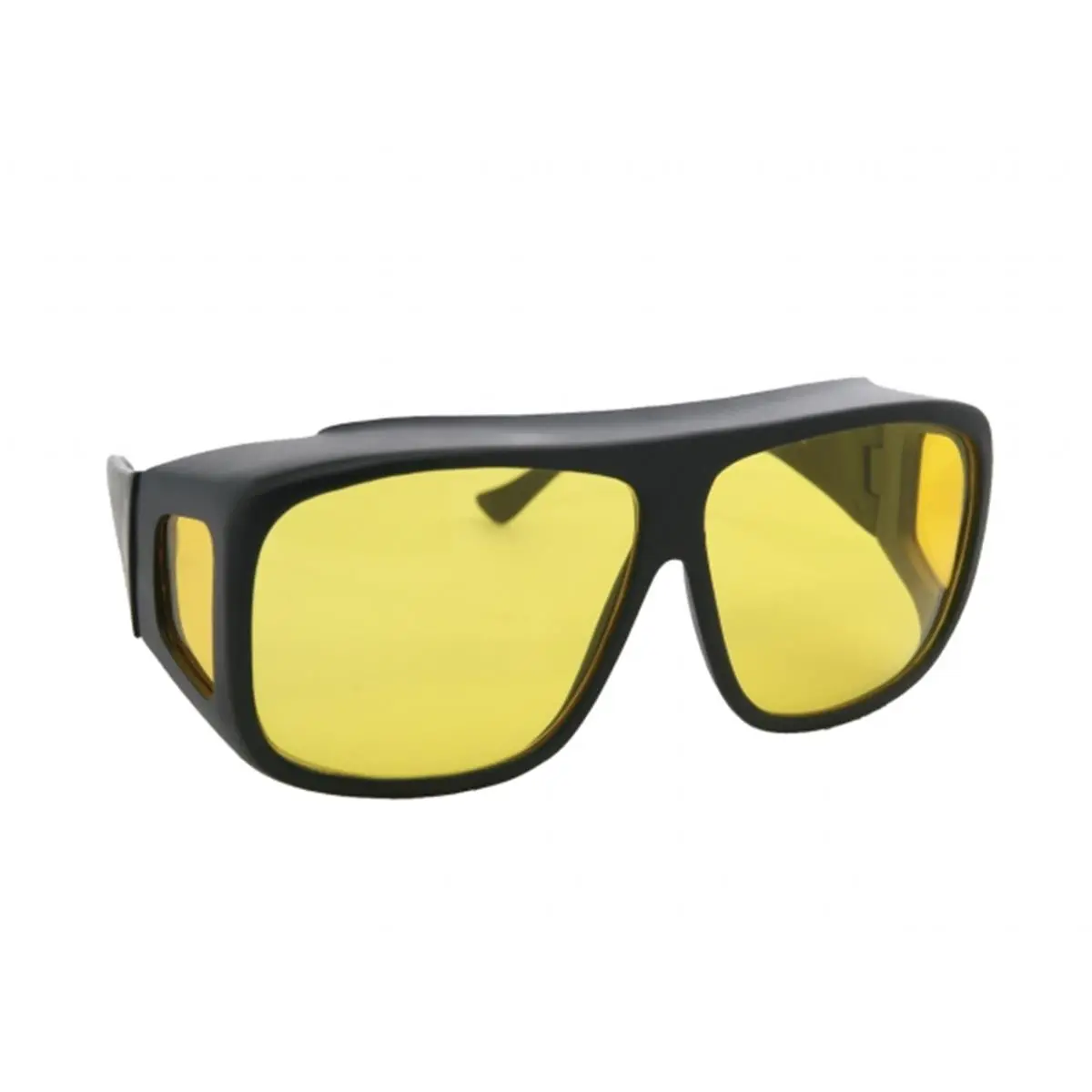 212 MAIN Coppermax 2514ND Night Driving Overglasses Men's Sunglasses, 138mm x 47mm Black/Yellow Large Polycarbonate Cover, Impact-Resistant