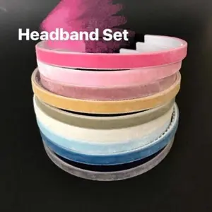Velvet headband set,headband set,ready for school,back to school,back to school headband,plastic headband,diy supply,velvet headband,preppy