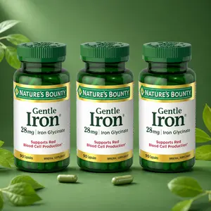 Nature’s Bounty Gentle Iron Capsules 28 mg, Daily Iron Wellness Supplement, Convenient Easy to Swallow Formula, 90 CapsulesNature’s Bounty Gentle Iron Capsules 28 mg, Daily Iron Wellness Supplement, Convenient Easy to Swallow Formula, 90 Capsules