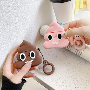 TheNorthStar Cute Cartoon Silicone Earphone Case With KeyChain, LightWeight Cute Brown Color Earphone Cover