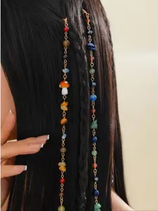 Bohemian Style Crystal Moon and Sun Hair Accessories Set, Vintage Women and Girls Fashion, Party and Daily Wear