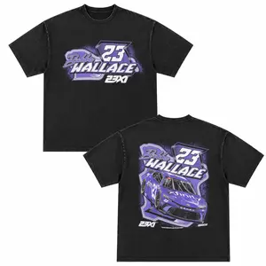 Bubba Wallace 23 NASCAR Double Side Graphic T Shirt,  Retro Motorsport Car Graphic Shirt, Washed Oversized Streetwear Top for Men Women, NASCAR Fan Racing Apparel, Menswear & Underwear - Men's Tops - T-shirts - Men's Short-sleeve T-shirts