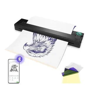 A41 Wireless Tattoo Stencil Printer - Portable Thermal Printer with Bluetooth & USB for Smartphone/PC, 30 Free Stencil Papers & USB-C Cable Included, Professional & Beginner Friendly