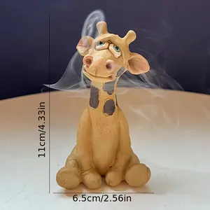 1pc Resin Giraffe Incense Holder - Handcrafted Bohemian Aromatherapy Decor - Guardian Elf Burner for Living Room, Study & Office - Air Purifying, Calming Aroma, Unique Cute Ornament Scented Freshener Perfume Fragrance