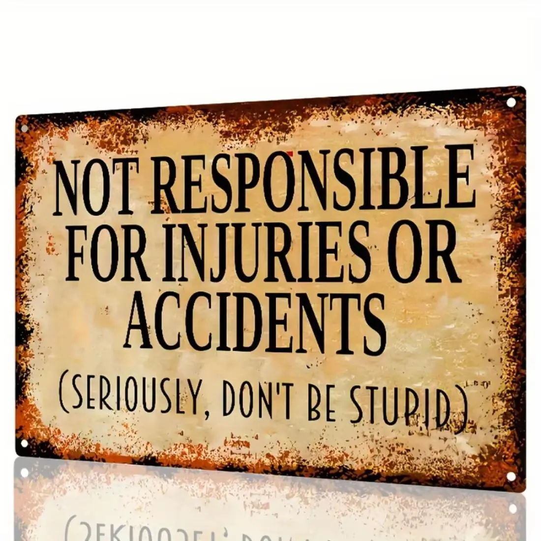 Vintage Swimming Pool Safety Sign, Not Responsible for Injuries or Accidents Sign, Wall Decor for Home and Poolside, Signage, Yard Sign