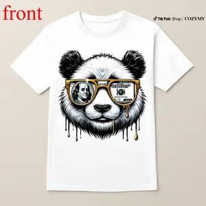 Panda Money Hoodie Y2K Streetwear Oversized Graphic Sweatshirt Hip Hop Pullover Cheap Men Stuff Fall Outfits Aesthetic