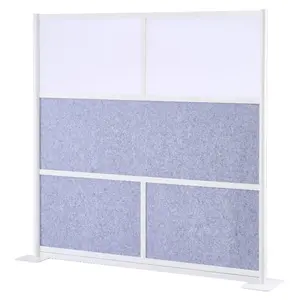 summervibes VEVOR Office Divider Privacy Partition, 1-Pack, 70x 70 Modular Wall Room Divider, PET Workstation Cubicle Partition with Frosted Windows, Freestanding Privacy Panel Wall for Office Library