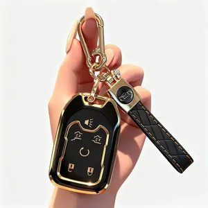 6 Button Key Fob Shell for Chevy Suburban Tahoe GMC Yukon XL Denali HYQ1AA 2015 2016 2017 2018 2019 2020 Keyless Entry Remote Control Smart Car Key Fob Case Cover