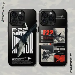 F22 Raptor Phone Case, USAF Fighter Jet Blueprint Cover, US Military Aviation 17 Air Pro Max