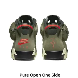 All-day Cozy Trend Casual Item With Restrained Tough Texture Built By Full Nubuck Olive Green High-top Version Merged With Orange-Red Metal Accessories