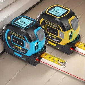 3 in 1 Digital Tape Measure, 1 Count High Precision Laser Distance Meter, Durable Steel Tape Measure, Measuring Tape, Suitable for Home Improvement Projects, Construction Measurement