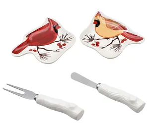 Temp-tations Seasonal Set of (2) 5" Dishes with Servers