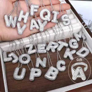 Zircon necklace silver 26 letters pendant necklace for women daily wear Mother's Day gift