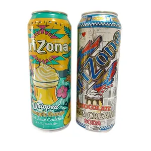Arizona Special Edition Drinks - Chocolate Egg Cream Soda & Whipped Pineapple Orange - 22 Fl Oz Cans - Original Flavor