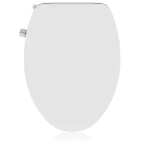 Non-Electric Bidet Toilet Seat for Round & Elongated Toilets, Self-Cleaning Dual Nozzles Bidet Attachment with Soft Close Lid, Easy Install Feminine Hygiene Toilet Seat for Home