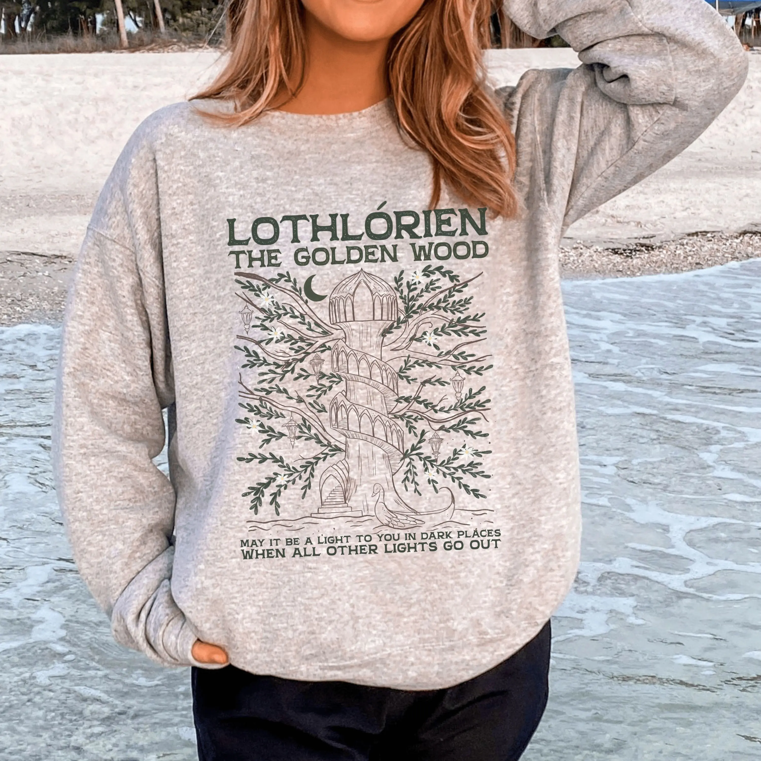 Golden Wood LOTR Lothrooorienn Shirt Hoodie Sweartshirt Sweater Crewneck