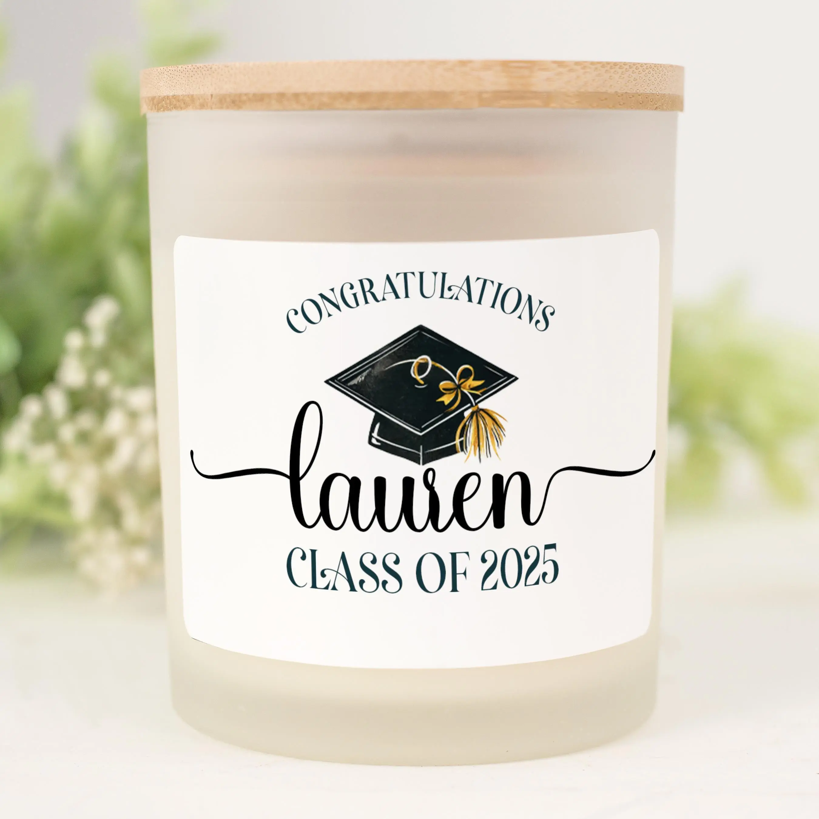 Personalized Graduation Gift, Custom Name Candle Gifts, Masters Bachelor's College High School Graduate, Class of 2025, Graduation Gift Idea;