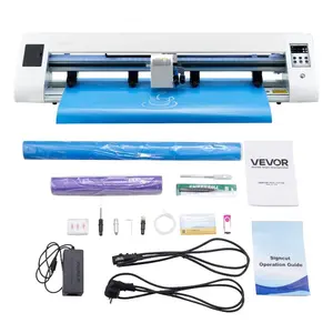 Summervibes VEVOR Cutting Machine, Automatic Edge Detection Vinyl Cutter Machine with Two Types of Blades, Design Software and Materials, Compatible with Multiple File Formats, for Creating Customized DIY Crafts
