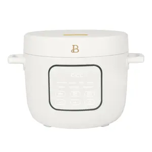 Beautiful 14-Cup Cooked, 6-Cups Uncooked Electric Rice and Grain Cooker, EverGood™ Ceramic Nonstick Coating, White Icing by Drew Barrymore
