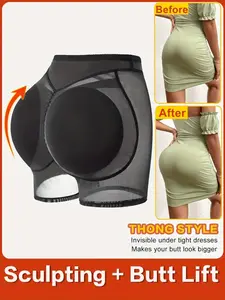 Women's Mid-Waist Butt Lifting Elastic Underwear, Fit Shapewear, Enhance Curves and Full Hips, Fake Hip Panties, Natural Look, Perfect for Skirts and Jeans, Womenswear, Minimalist, High Compression Shapewear