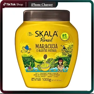 SKALA - Brasil - Creme de Tratamento 2 em 1 Maracuja e Oleo De Pataua 1 Kg - (Passion Fruit & Pataua Oil 2 in 1 Treatment Cream Net 35.27 Oz)